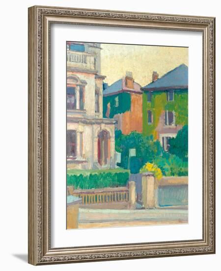 Suburban Street, 1913-14-Spencer Frederick Gore-Framed Giclee Print