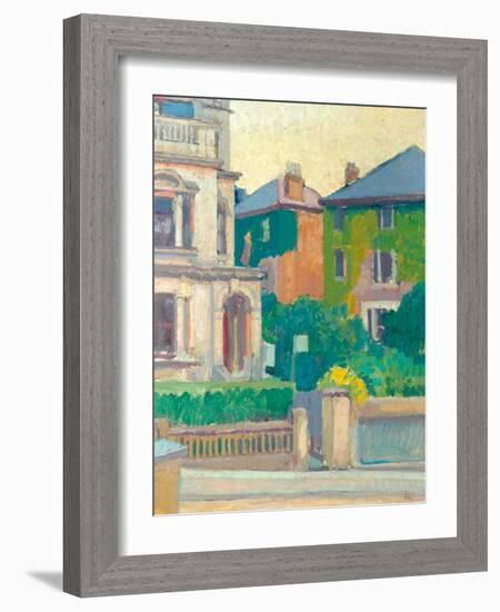 Suburban Street, 1913-14-Spencer Frederick Gore-Framed Giclee Print