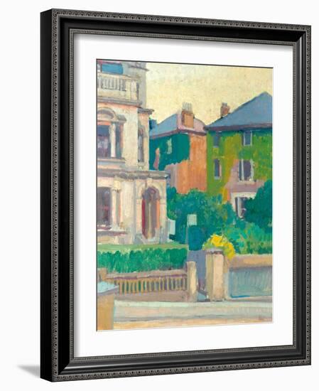 Suburban Street, 1913-14-Spencer Frederick Gore-Framed Giclee Print