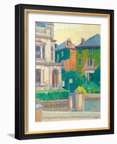 Suburban Street, 1913-14-Spencer Frederick Gore-Framed Giclee Print