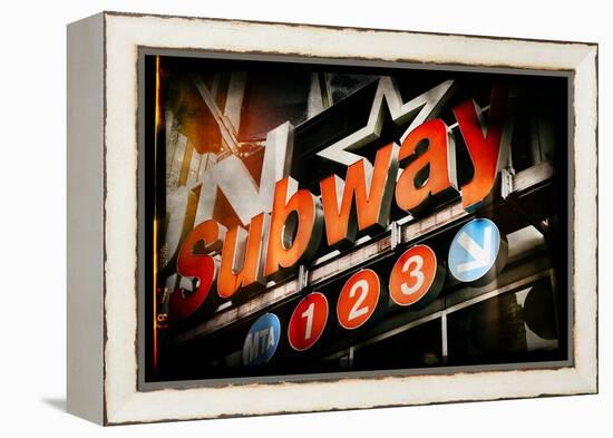 Subway and City Art - Subway Sign-Philippe Hugonnard-Framed Premier Image Canvas