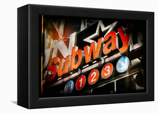 Subway and City Art - Subway Sign-Philippe Hugonnard-Framed Premier Image Canvas