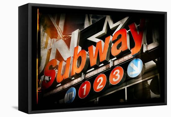 Subway and City Art - Subway Sign-Philippe Hugonnard-Framed Premier Image Canvas