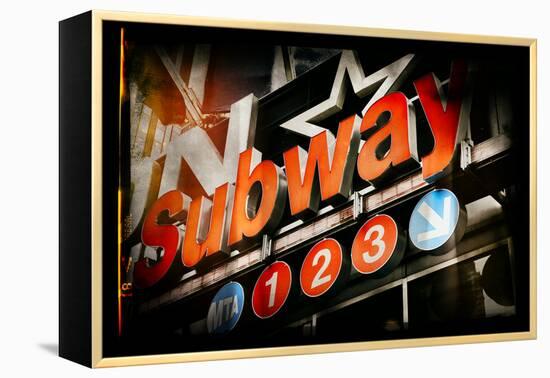 Subway and City Art - Subway Sign-Philippe Hugonnard-Framed Premier Image Canvas