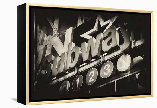 Subway and City Art - Subway Sign-Philippe Hugonnard-Framed Premier Image Canvas