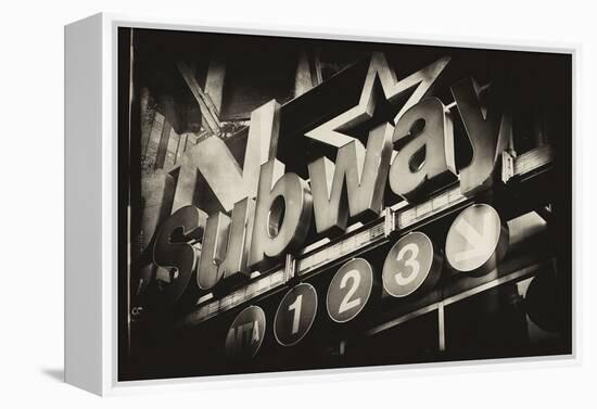 Subway and City Art - Subway Sign-Philippe Hugonnard-Framed Premier Image Canvas