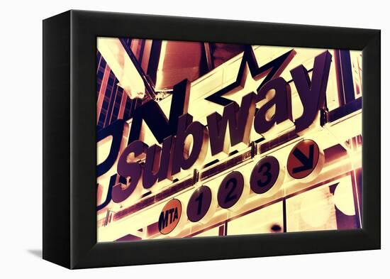 Subway and City Art - Subway Sign-Philippe Hugonnard-Framed Premier Image Canvas