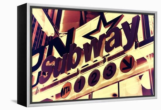 Subway and City Art - Subway Sign-Philippe Hugonnard-Framed Premier Image Canvas