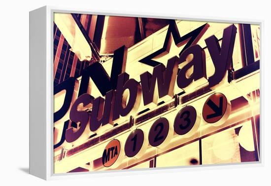 Subway and City Art - Subway Sign-Philippe Hugonnard-Framed Premier Image Canvas