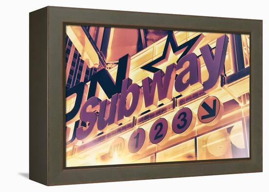 Subway and City Art - Subway Sign-Philippe Hugonnard-Framed Premier Image Canvas