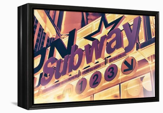 Subway and City Art - Subway Sign-Philippe Hugonnard-Framed Premier Image Canvas