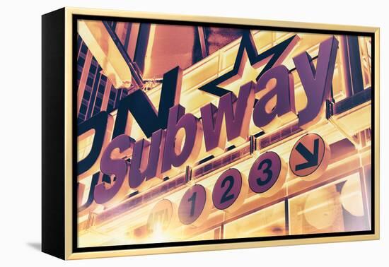 Subway and City Art - Subway Sign-Philippe Hugonnard-Framed Premier Image Canvas