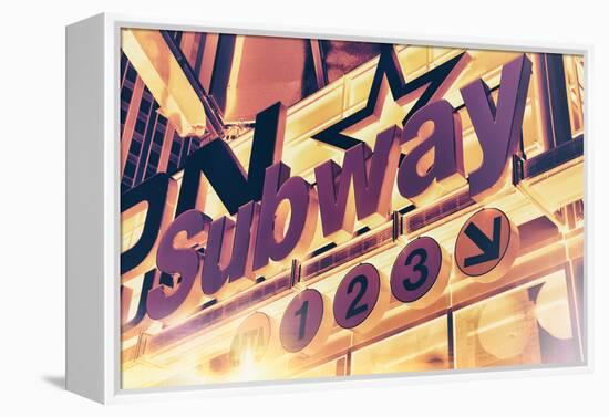 Subway and City Art - Subway Sign-Philippe Hugonnard-Framed Premier Image Canvas