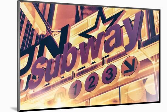 Subway and City Art - Subway Sign-Philippe Hugonnard-Mounted Photographic Print