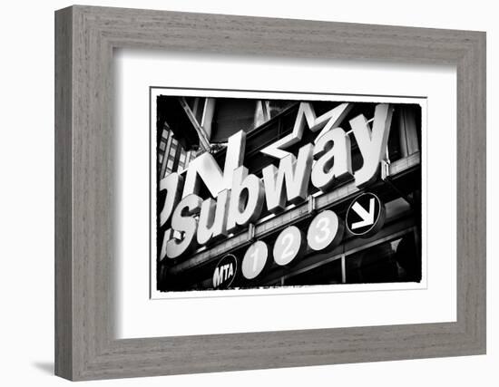 Subway and City Art - Subway Sign-Philippe Hugonnard-Framed Photographic Print