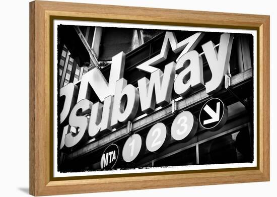 Subway and City Art - Subway Sign-Philippe Hugonnard-Framed Premier Image Canvas