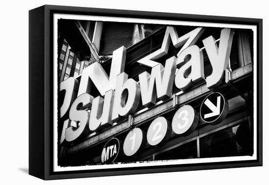 Subway and City Art - Subway Sign-Philippe Hugonnard-Framed Premier Image Canvas