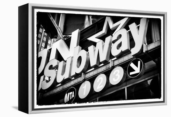 Subway and City Art - Subway Sign-Philippe Hugonnard-Framed Premier Image Canvas