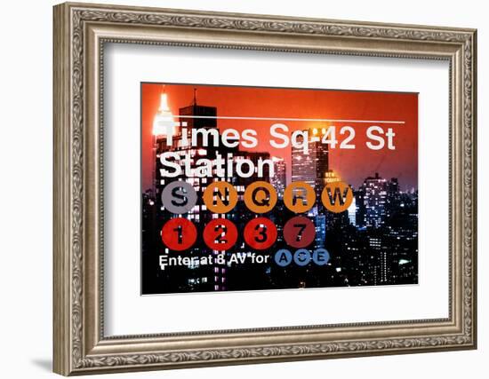 Subway and City Art - Times Square - 42 Street Station-Philippe Hugonnard-Framed Photographic Print