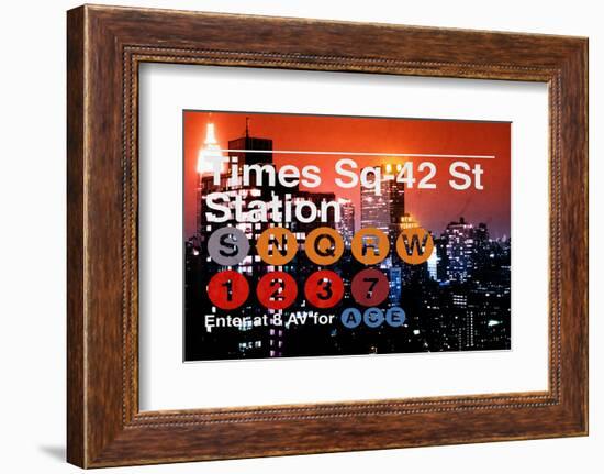 Subway and City Art - Times Square - 42 Street Station-Philippe Hugonnard-Framed Photographic Print