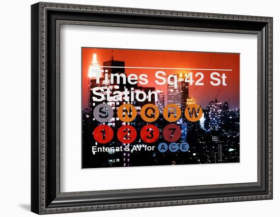 Subway and City Art - Times Square - 42 Street Station-Philippe Hugonnard-Framed Photographic Print