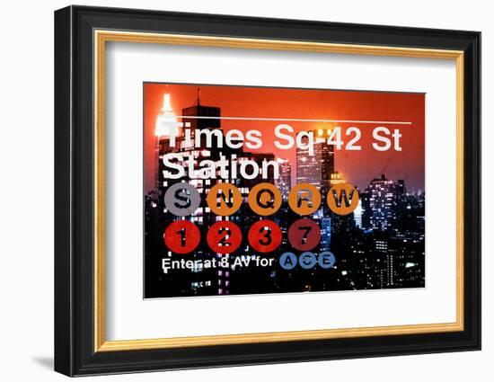 Subway and City Art - Times Square - 42 Street Station-Philippe Hugonnard-Framed Photographic Print