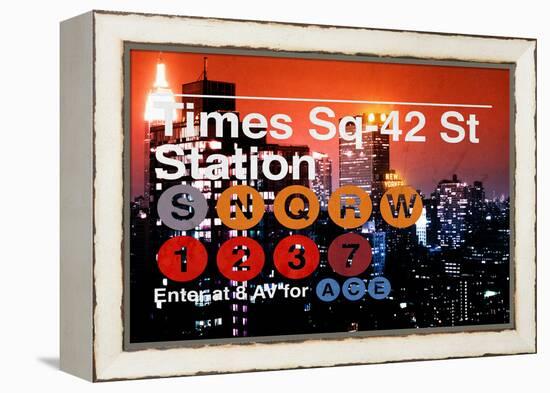 Subway and City Art - Times Square - 42 Street Station-Philippe Hugonnard-Framed Premier Image Canvas