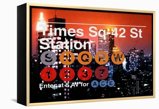 Subway and City Art - Times Square - 42 Street Station-Philippe Hugonnard-Framed Premier Image Canvas