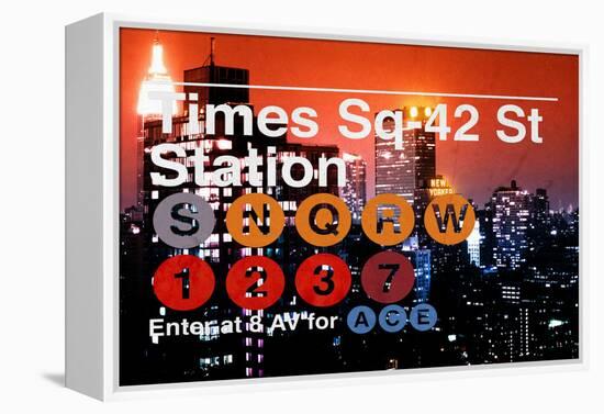 Subway and City Art - Times Square - 42 Street Station-Philippe Hugonnard-Framed Premier Image Canvas