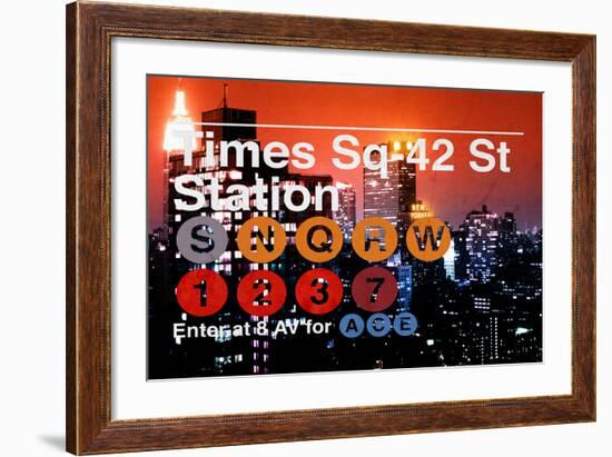 Subway and City Art - Times Square - 42 Street Station-Philippe Hugonnard-Framed Photographic Print