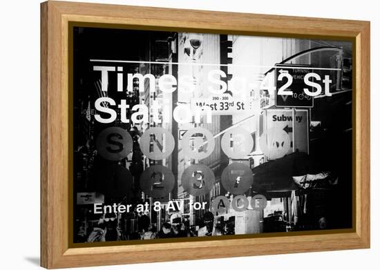 Subway and City Art - Times Square - 42 Street Station-Philippe Hugonnard-Framed Premier Image Canvas