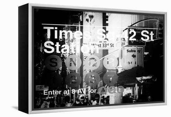 Subway and City Art - Times Square - 42 Street Station-Philippe Hugonnard-Framed Premier Image Canvas