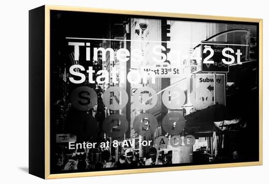 Subway and City Art - Times Square - 42 Street Station-Philippe Hugonnard-Framed Premier Image Canvas