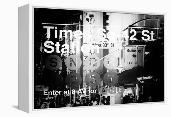 Subway and City Art - Times Square - 42 Street Station-Philippe Hugonnard-Framed Premier Image Canvas