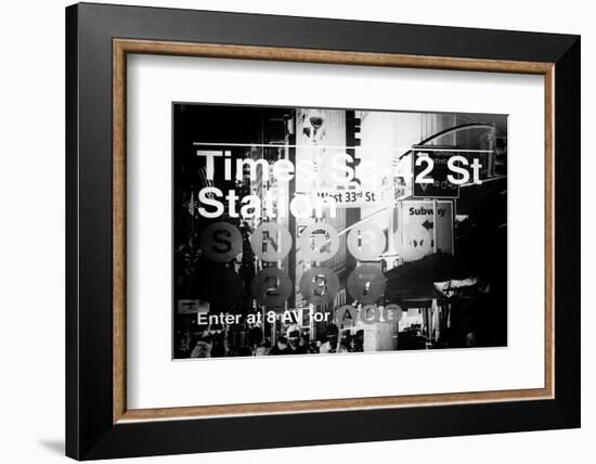 Subway and City Art - Times Square - 42 Street Station-Philippe Hugonnard-Framed Photographic Print