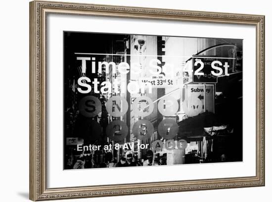 Subway and City Art - Times Square - 42 Street Station-Philippe Hugonnard-Framed Photographic Print