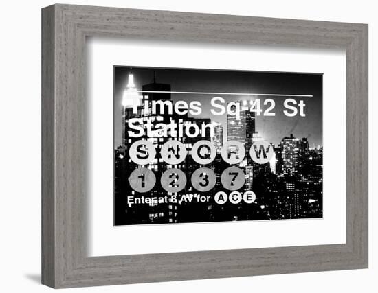 Subway and City Art - Times Square - 42 Street Station-Philippe Hugonnard-Framed Photographic Print