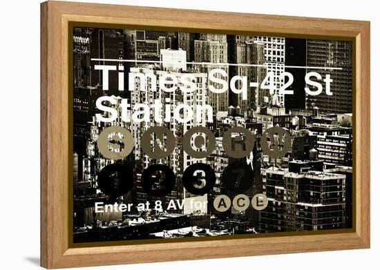 Subway and City Art - Times Square - 42 Street Station-Philippe Hugonnard-Framed Premier Image Canvas