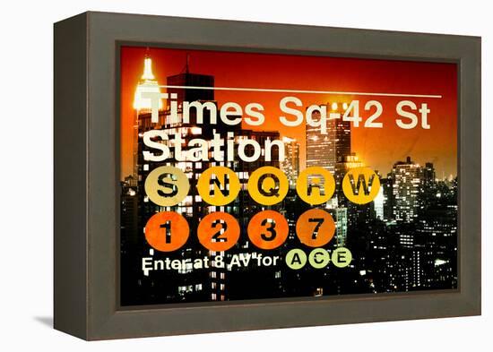 Subway and City Art - Times Square - 42 Street Station-Philippe Hugonnard-Framed Premier Image Canvas