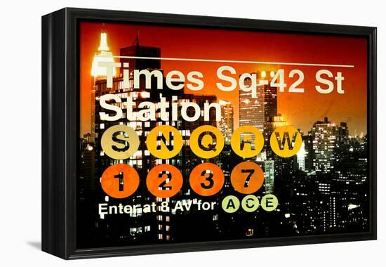 Subway and City Art - Times Square - 42 Street Station-Philippe Hugonnard-Framed Premier Image Canvas