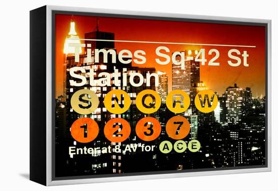 Subway and City Art - Times Square - 42 Street Station-Philippe Hugonnard-Framed Premier Image Canvas