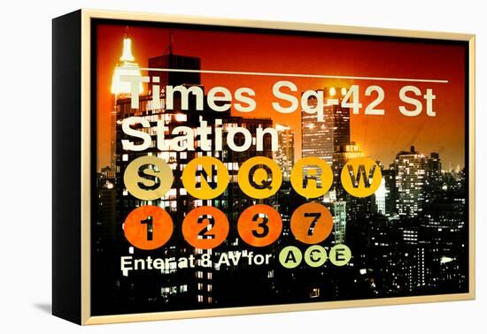 Subway and City Art - Times Square - 42 Street Station-Philippe Hugonnard-Framed Premier Image Canvas