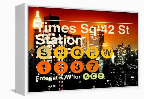 Subway and City Art - Times Square - 42 Street Station-Philippe Hugonnard-Framed Premier Image Canvas