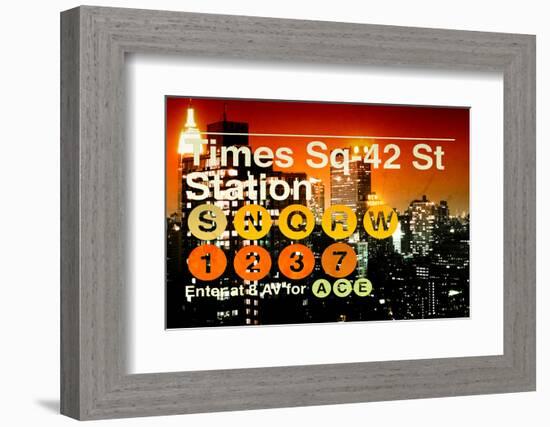 Subway and City Art - Times Square - 42 Street Station-Philippe Hugonnard-Framed Photographic Print