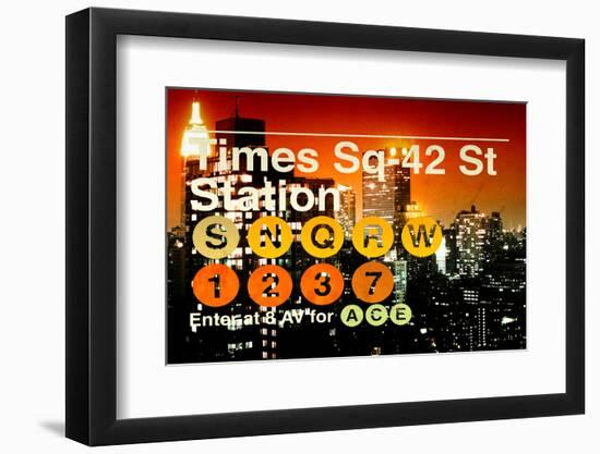 Subway and City Art - Times Square - 42 Street Station-Philippe Hugonnard-Framed Photographic Print