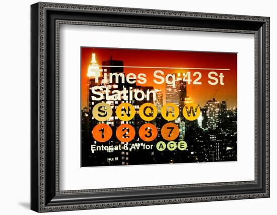 Subway and City Art - Times Square - 42 Street Station-Philippe Hugonnard-Framed Photographic Print