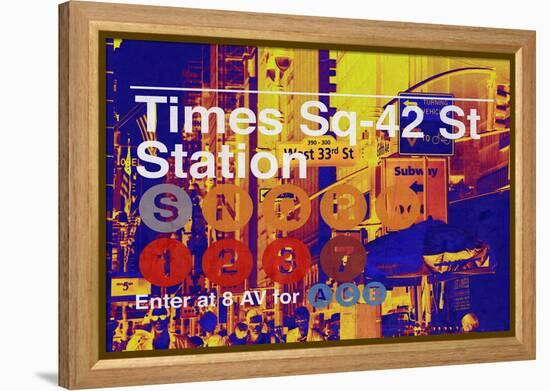 Subway and City Art - Times Square - 42 Street Station-Philippe Hugonnard-Framed Premier Image Canvas