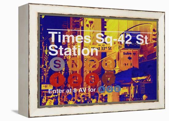 Subway and City Art - Times Square - 42 Street Station-Philippe Hugonnard-Framed Premier Image Canvas