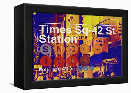 Subway and City Art - Times Square - 42 Street Station-Philippe Hugonnard-Framed Premier Image Canvas