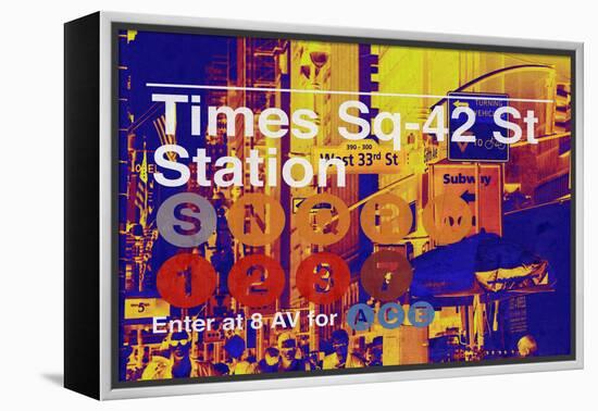 Subway and City Art - Times Square - 42 Street Station-Philippe Hugonnard-Framed Premier Image Canvas